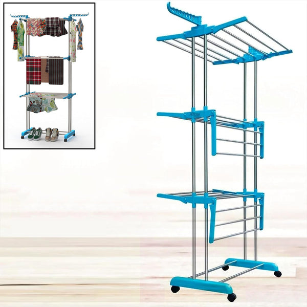 Stainless Steel 3 Layer Foldable Cloth Drying Stand