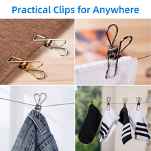 Durable clothes hanging clips made of stainless steel