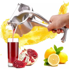 Durable aluminum juicer with ergonomic design.