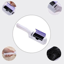 Lint remover brush for pet hair, keeps clothes and carpets clean from animal fur.