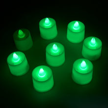 Green LED tea light candles, smokeless and decorative