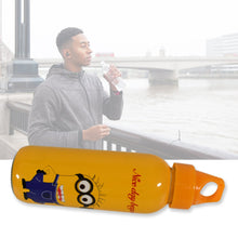 PORTABLE GLASS WATER BOTTLE, CREATIVE GLASS BOTTLE WITH GLASS WATER ( Mix Design)