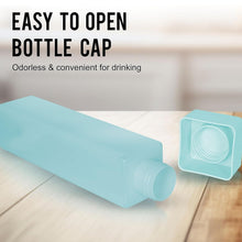 Large Capacity Plastic Water Bottle | Office Bottle | Gym Bottle | Home | Kitchen | Leakproof and BPA Free Drinks Bottle | Square Water Drink Juice Bottle Wide-Mouth BPA Free Leak-Free Lightweight (1 pc / Mix Color / 1000 ML Approx)