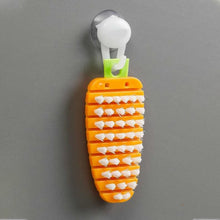 Vegetable scrubbing brush, non-toxic, carrot shape for cleaning