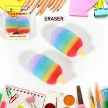 Jelly Popsicle Shape Fancy & Stylish Erasers, Mini Eraser Creative Cute Novelty Eraser for Children Eraser Set for Return Gift, Birthday Party, School Prize (2 Pc Set| Mix Design)