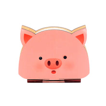 Piglet-shaped book lamp with LED light for decorative purposes