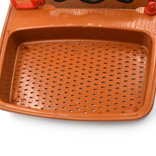 Versatile kitchen cut and wash box with tray, for easy vegetable and fruit prep.