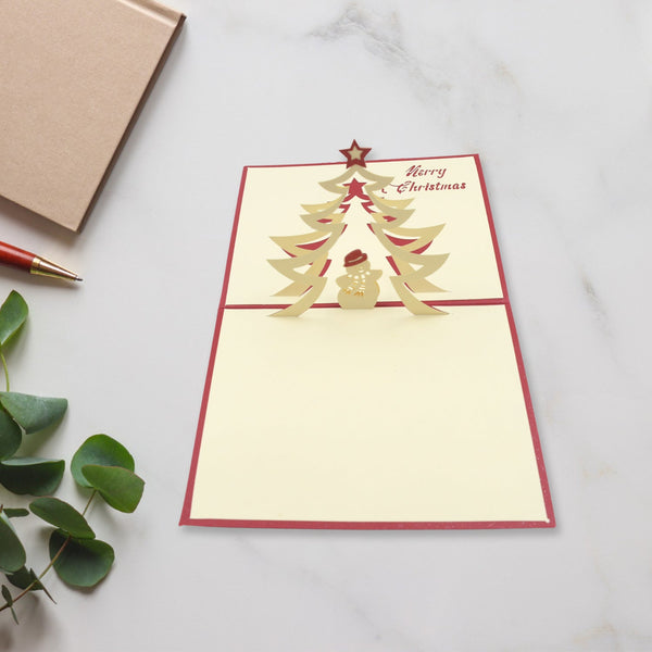 Unique 3D Pop-Up Wishing Card (Christmas): 1 Pc