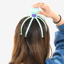 Stress relief and therapeutic scalp massager with an octopus design, emphasizing its function