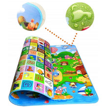 Waterproof play mat for babies with a double-sided design and a bag, dimensions 120 x 180 cm