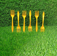 6-piece plastic serving fork set for kitchen.