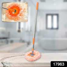 360° Rotatable Ceiling Dust Cleaning Mop Extendable Long Lightweight Handle Mop Heads Pad, Spin Scrubber for Ceiling Floor Bathroom Kitchen Tile